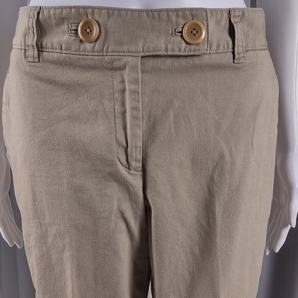 Talbots Womens Petite Tan Cotton Stretch Capris Pants Size 10P - Picture 3 of 11